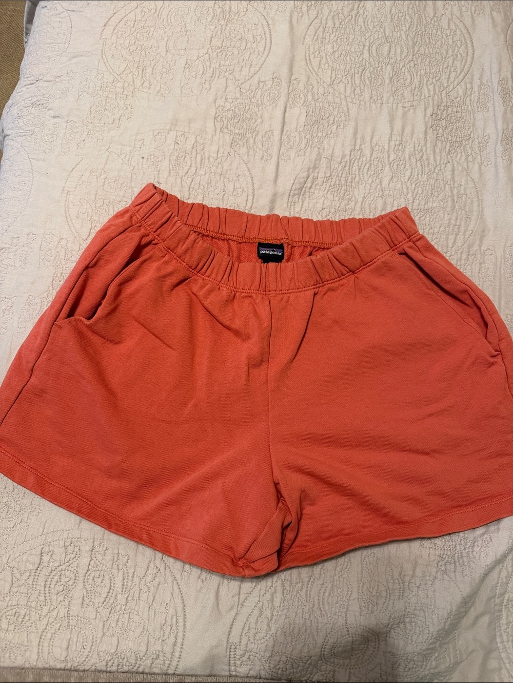 Patagonia Women's Coral-Red Elastic Waist Athletic Shorts